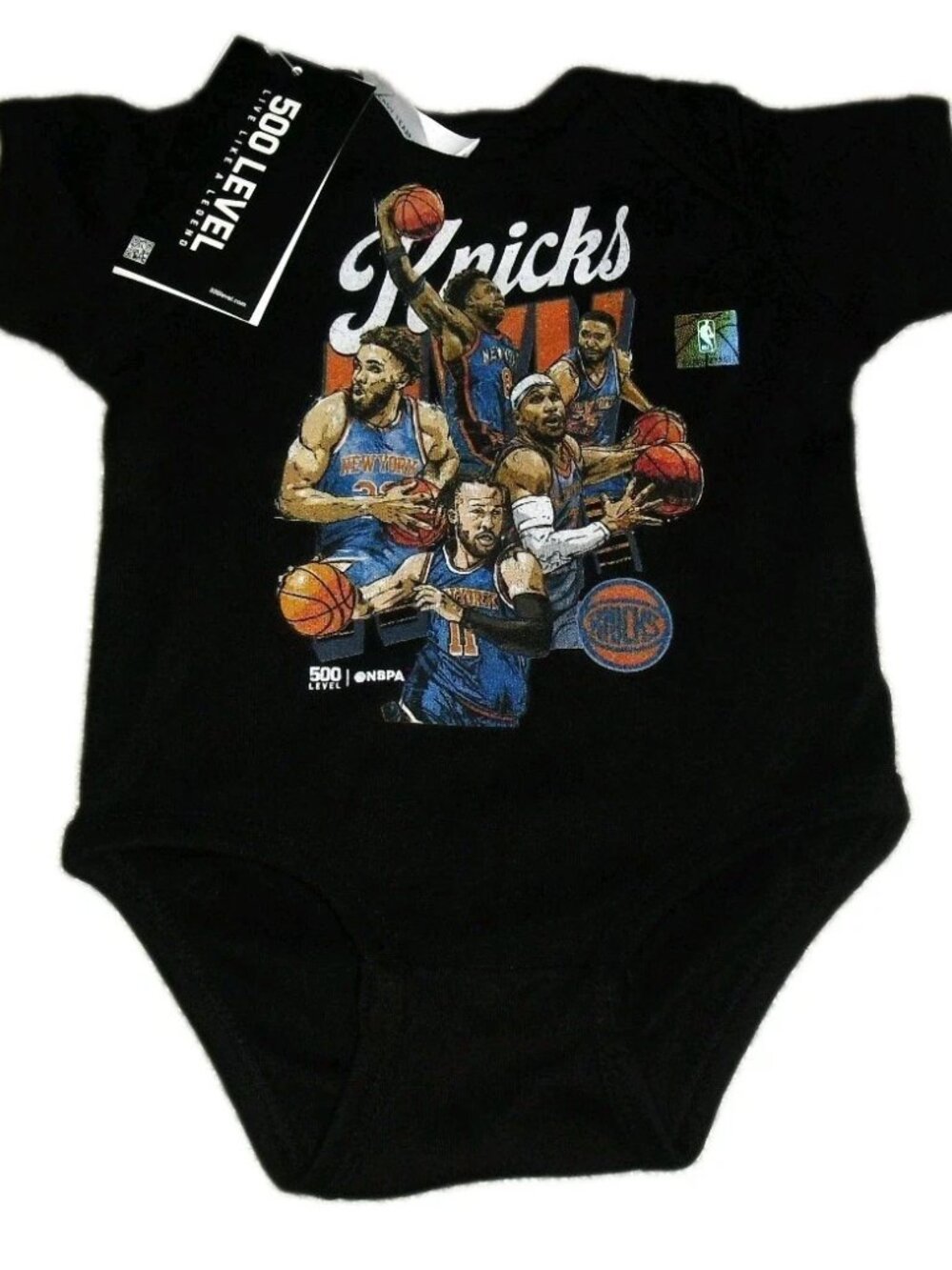 New York Knicks 2026 Team Starting 5 Baby One Piece Bodysuit sz. 6 Months New